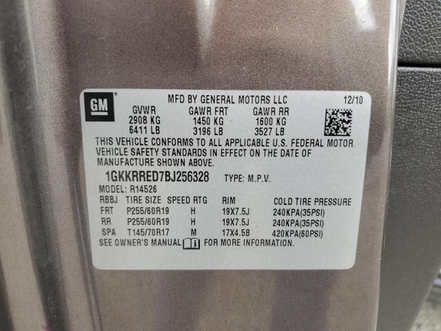 Photo 14 from auction – 2011 GMC ACADIA SLT with VIN 1GKKRRED7BJ256328