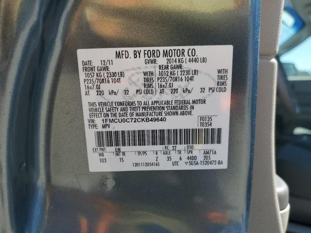 Photo 14 from auction – 2012 FORD ESCAPE XLS with VIN 1FMCU0C72CKB49640