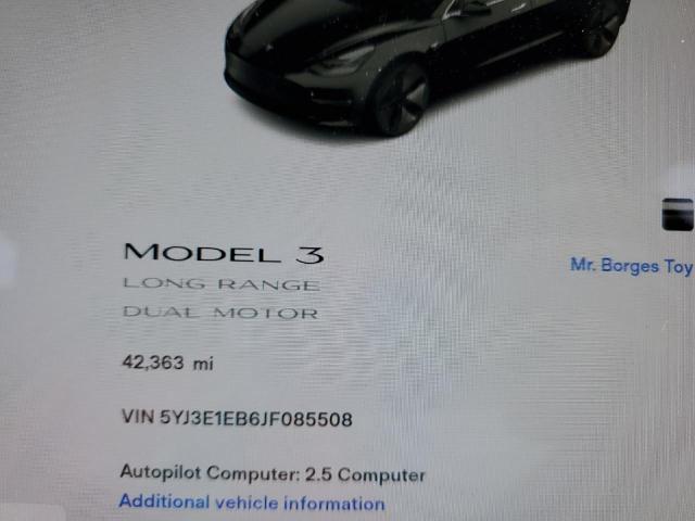 Photo 9 from auction – 2018 TESLA MODEL 3 with VIN 5YJ3E1EB6JF085508