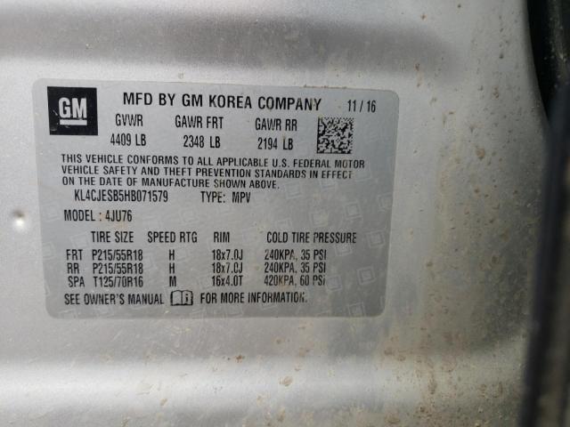Photo 14 from auction – 2017 BUICK ENCORE PRE with VIN KL4CJESB5HB071579