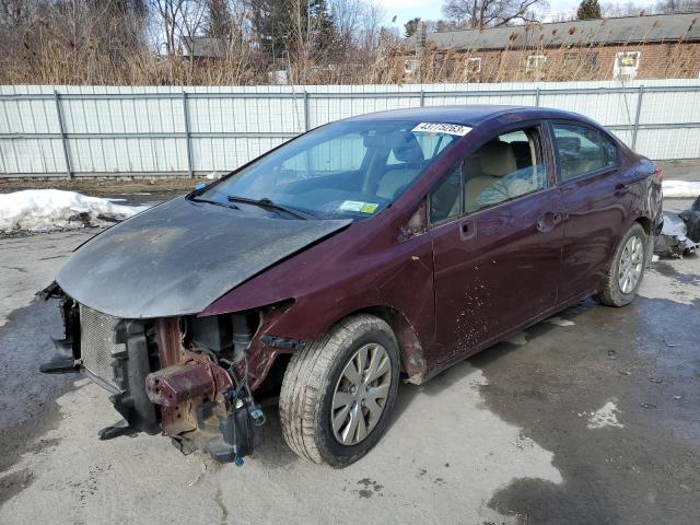 HONDA CIVIC LX 2012 with VIN 2HGFB2F5XCH573699 - Photo from auction