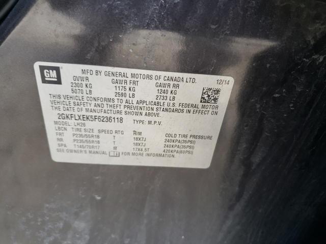 Photo 14 from auction – 2015 GMC TERRAIN SL with VIN 2GKFLXEK5F6236118