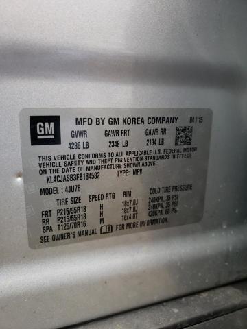 Photo 14 from auction – 2015 BUICK ENCORE with VIN KL4CJASB3FB184582