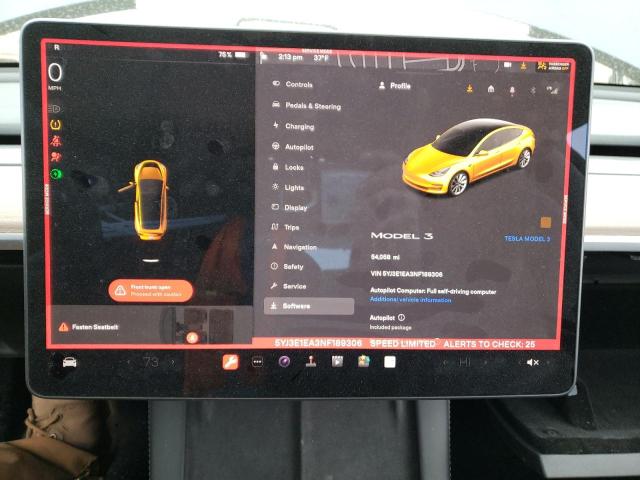 Photo 9 from auction – 2022 TESLA MODEL 3 with VIN 5YJ3E1EA3NF189306