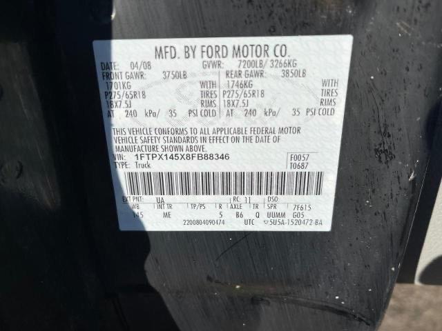 Photo 10 from auction – 2008 FORD F150 with VIN 1FTPX145X8FB88346