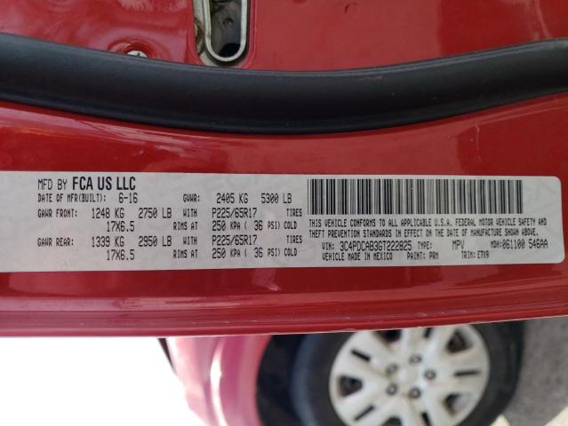 Photo 14 from auction – 2016 DODGE JOURNEY SE with VIN 3C4PDCAB3GT222825