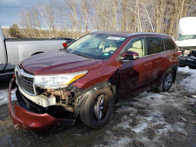 TOYOTA HIGHLANDER 2015 with VIN 5TDJKRFH5FS077484 - Photo from auction