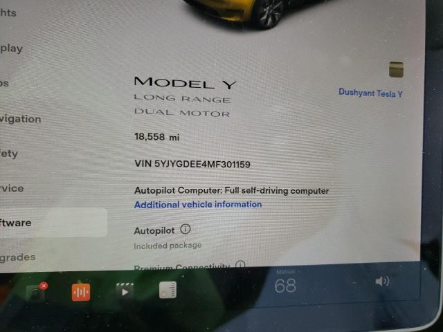 Фото 9 с аукциона – 2021 TESLA MODEL Y с VIN 5YJYGDEE4MF301159