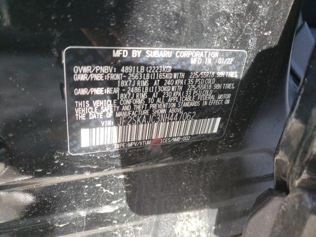 Photo 14 from auction – 2022 SUBARU FORESTER S with VIN JF2SKAJC3NH447062