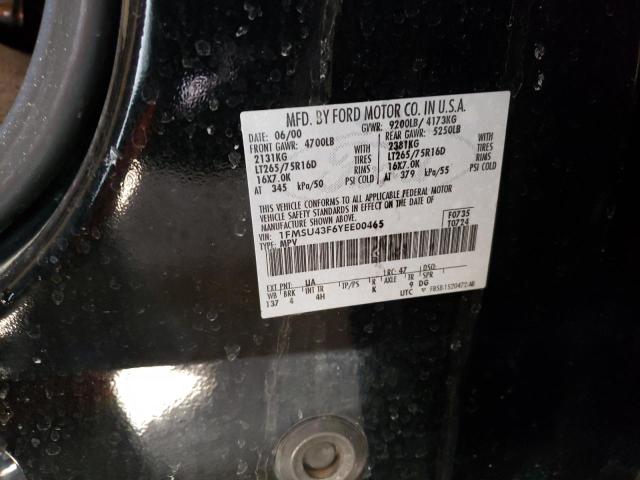 Photo 14 from auction – 2000 FORD EXCURSION with VIN 1FMSU43F6YEE00465