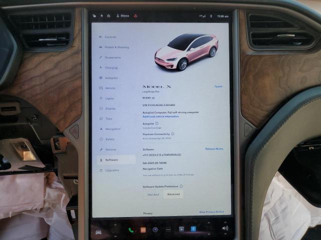 Photo 9 from auction – 2020 TESLA MODEL X with VIN 5YJXCAE26LF283466
