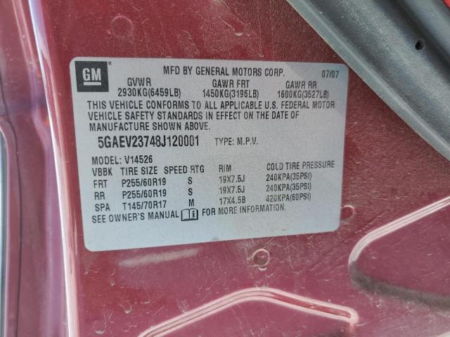 Photo 14 from auction – 2008 BUICK ENCLAVE CX with VIN 5GAEV23748J120001