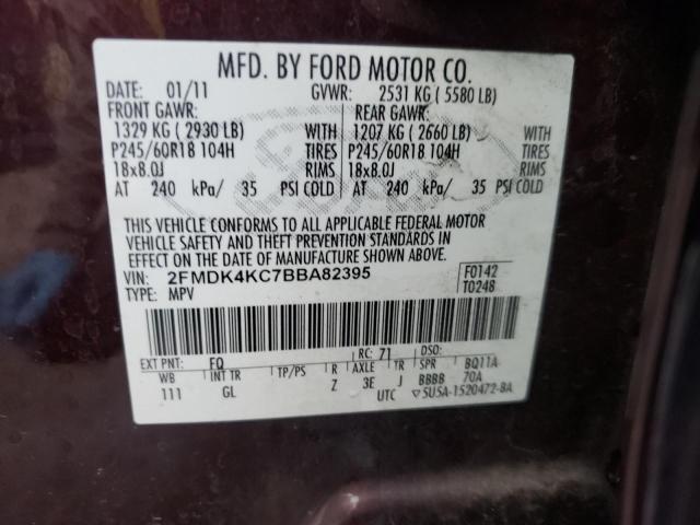 Photo 14 from auction – 2011 FORD EDGE LIMIT with VIN 2FMDK4KC7BBA82395