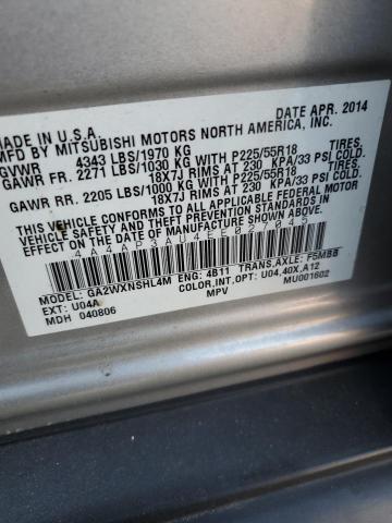 Photo 14 from auction – 2014 MITSUBISHI OUTLANDER with VIN 4A4AP3AU4EE027045