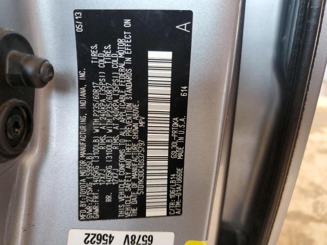 Photo 14 from auction – 2013 TOYOTA SIENNA XLE with VIN 5TDYK3DC4DS375797