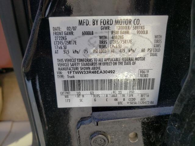 Photo 10 from auction – 2008 FORD F350 SUPER with VIN 1FTWW33R48EA30492