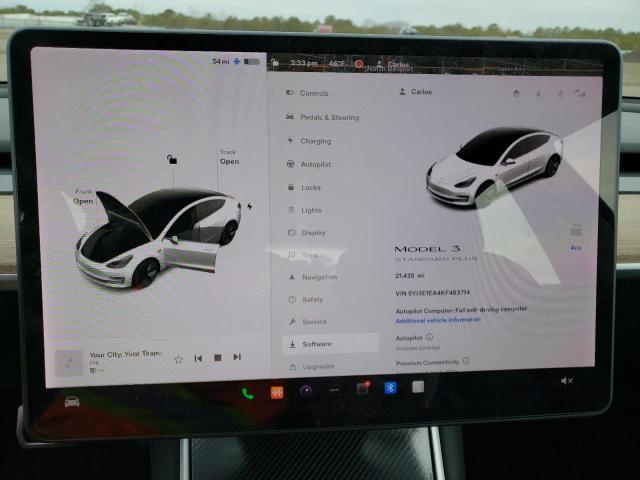 Photo 9 from auction – 2019 TESLA MODEL 3 with VIN 5YJ3E1EA4KF483714
