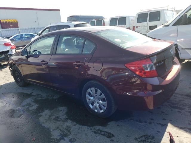 Photo 2 from auction – 2012 HONDA CIVIC LX with VIN 19XFB2F57CE360686