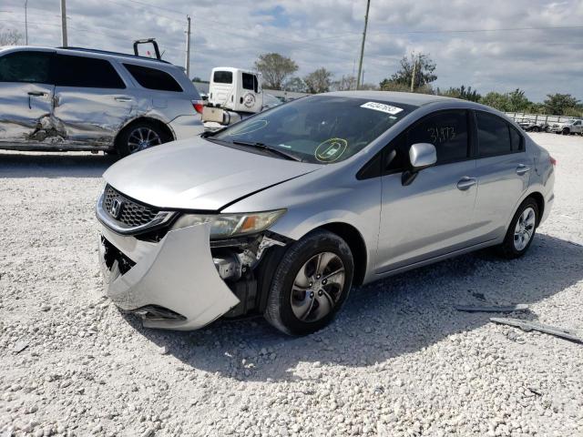 HONDA CIVIC LX 2013 with VIN 19XFB2F59DE001597 - Photo from auction