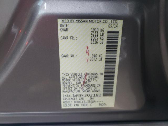 Photo 14 from auction – 2015 NISSAN ALTIMA 2.5 with VIN 1N4AL3AP3FN302182