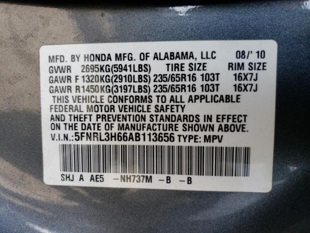 Photo 14 from auction – 2010 HONDA ODYSSEY EX with VIN 5FNRL3H66AB113656