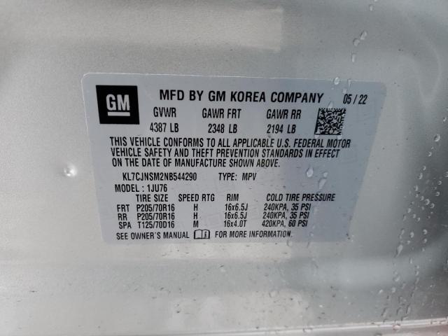 Photo 14 from auction – 2022 CHEVROLET TRAX LS with VIN KL7CJNSM2NB544290