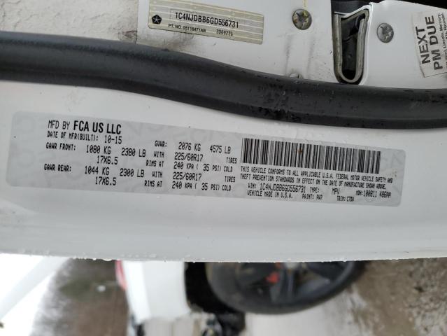 Photo 14 from auction – 2016 JEEP COMPASS SP with VIN 1C4NJDBB6GD556731
