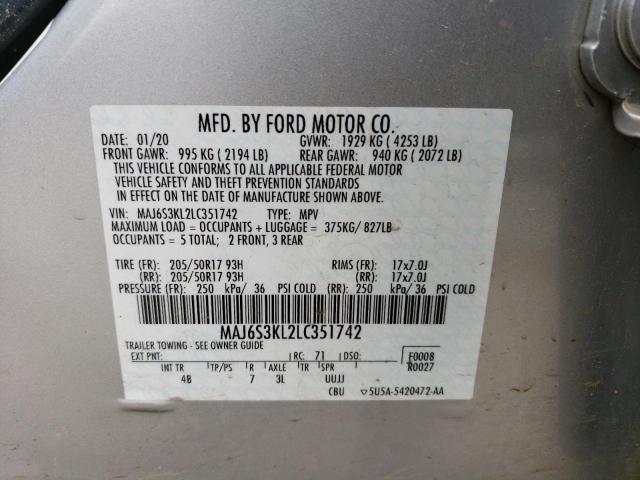 Photo 14 from auction – 2020 FORD ECOSPORT T with VIN MAJ6S3KL2LC351742