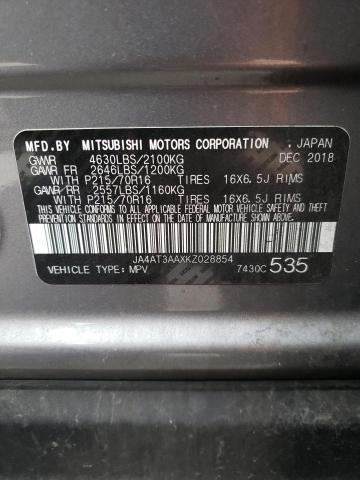 Photo 14 from auction – 2019 MITSUBISHI ECLIPSE CR with VIN JA4AT3AAXKZ028854