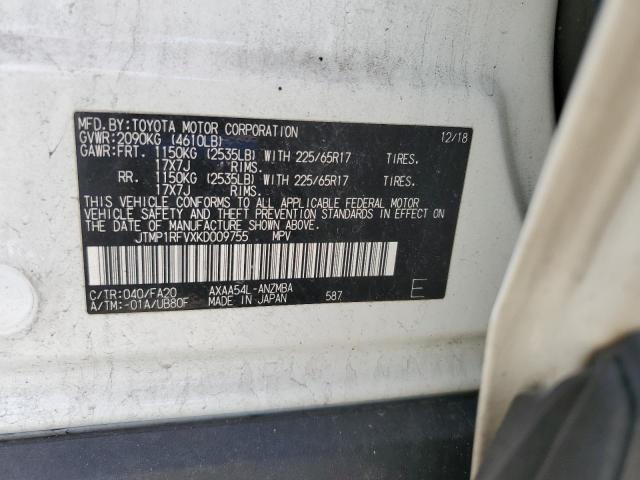 Photo 14 from auction – 2019 TOYOTA RAV4 XLE with VIN JTMP1RFVXKD009755