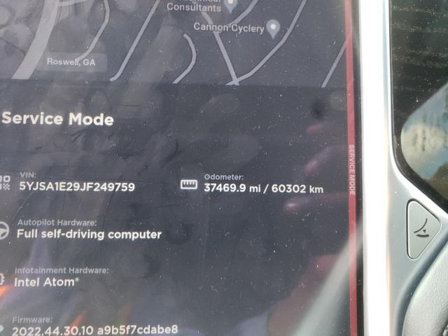 Photo 9 from auction – 2018 TESLA MODEL S with VIN 5YJSA1E29JF249759