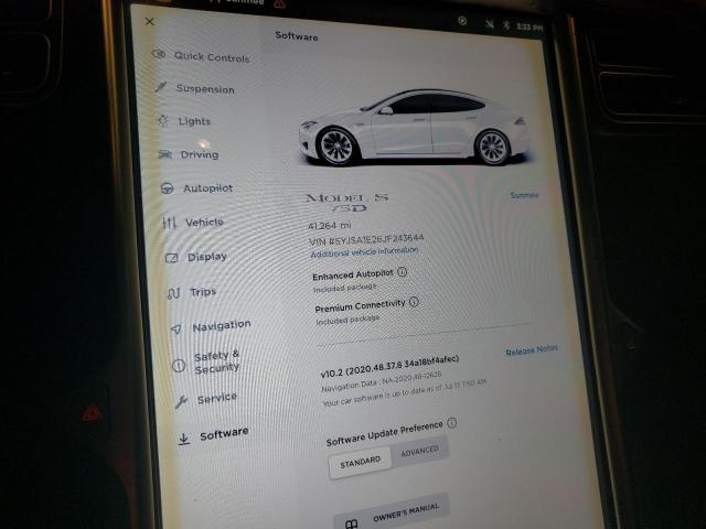 Photo 9 from auction – 2018 TESLA MODEL S with VIN 5YJSA1E26JF243644