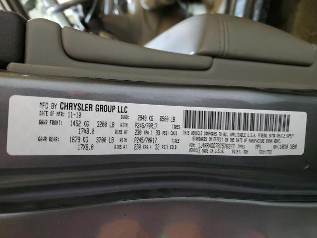 Photo 14 from auction – 2011 JEEP GRAND CHER with VIN 1J4RR4GG7BC576977