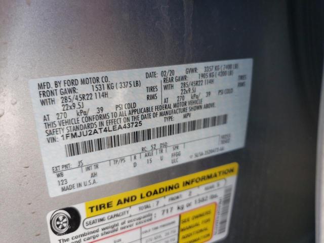Photo 14 from auction – 2020 FORD EXPEDITION with VIN 1FMJU2AT4LEA43725