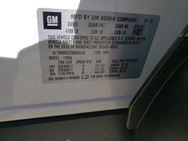 Photo 14 from auction – 2022 CHEVROLET TRAILBLAZE with VIN KL79MMS22NB090245