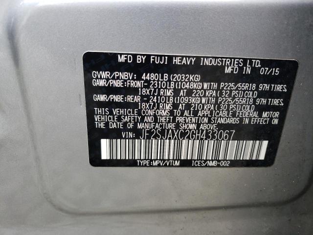 Photo 14 from auction – 2016 SUBARU FORESTER 2 with VIN JF2SJAXC2GH433067