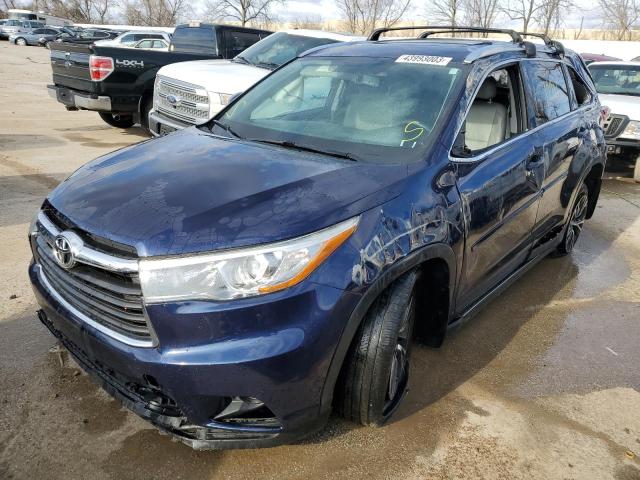 TOYOTA HIGHLANDER 2016 with VIN 5TDJKRFH8GS286297 - Photo from auction