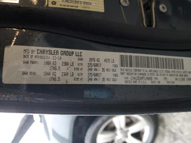 Photo 14 from auction – 2015 JEEP COMPASS LA with VIN 1C4NJDEB0FD189058