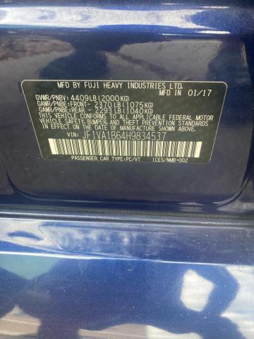 Photo 10 from auction – 2017 SUBARU WRX with VIN JF1VA1B64H9834537