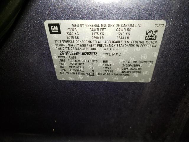 Photo 14 from auction – 2013 CHEVROLET EQUINOX LT with VIN 2GNFLEEK6D6263073