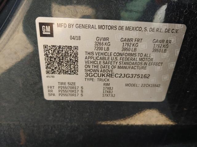 صورة رقم 10 من المزاد - 2018 CHEVROLET SILVERADO مع VIN 3GCUKREC2JG375162