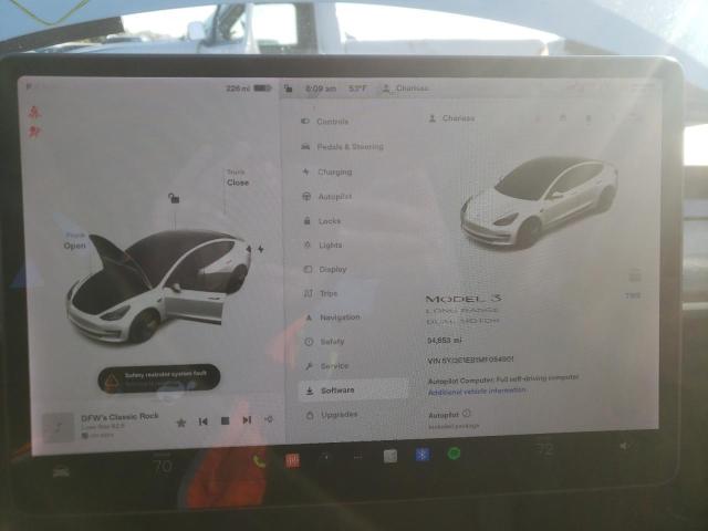 Photo 9 from auction – 2021 TESLA MODEL 3 with VIN 5YJ3E1EB1MF054901