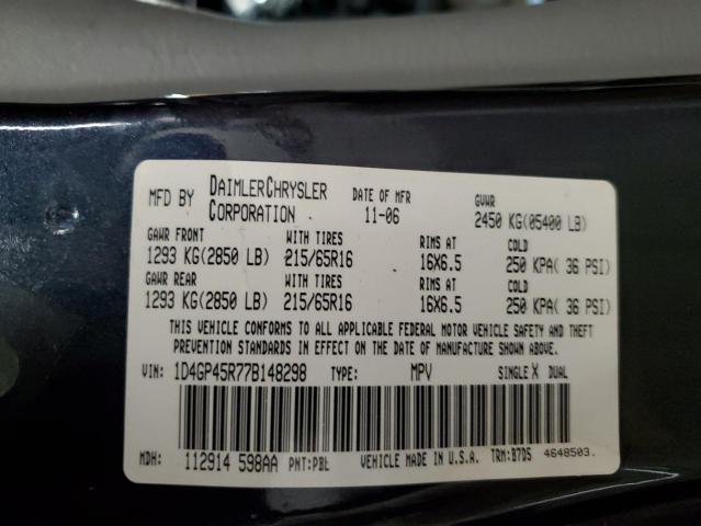 Photo 14 from auction – 2007 DODGE CARAVAN SX with VIN 1D4GP45R77B148298