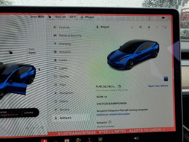 Photo 9 from auction – 2021 TESLA MODEL 3 with VIN 5YJ3E1EA6MF875628