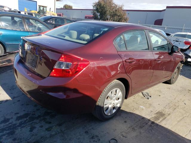 Photo 3 from auction – 2012 HONDA CIVIC LX with VIN 19XFB2F57CE360686