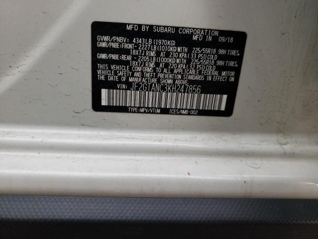 Photo 14 from auction – 2019 SUBARU CROSSTREK with VIN JF2GTANC3KH247856