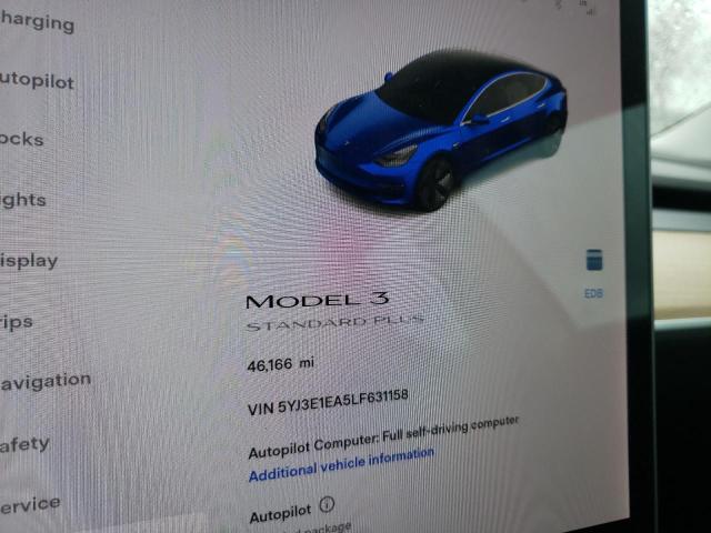 Photo 9 from auction – 2020 TESLA MODEL 3 with VIN 5YJ3E1EA5LF631158