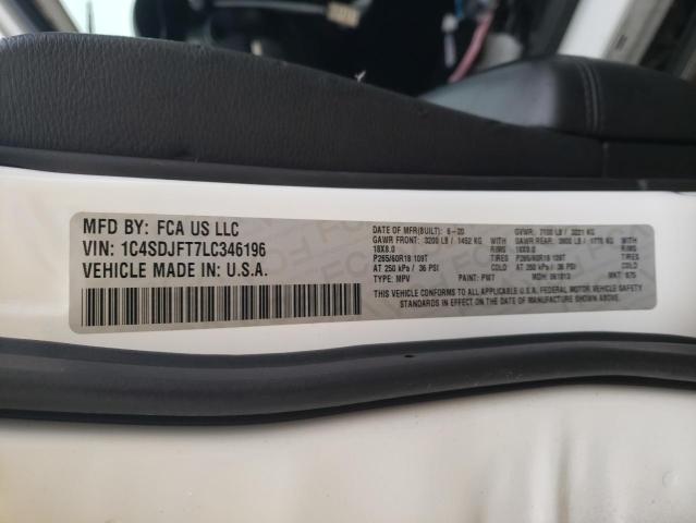 Photo 14 from auction – 2020 DODGE DURANGO SS with VIN 1C4SDJFT7LC346196