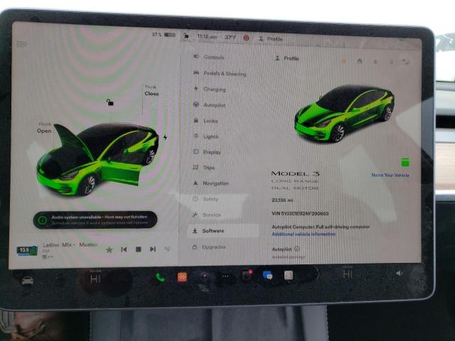 Photo 9 from auction – 2022 TESLA MODEL 3 with VIN 5YJ3E1EB2NF290653