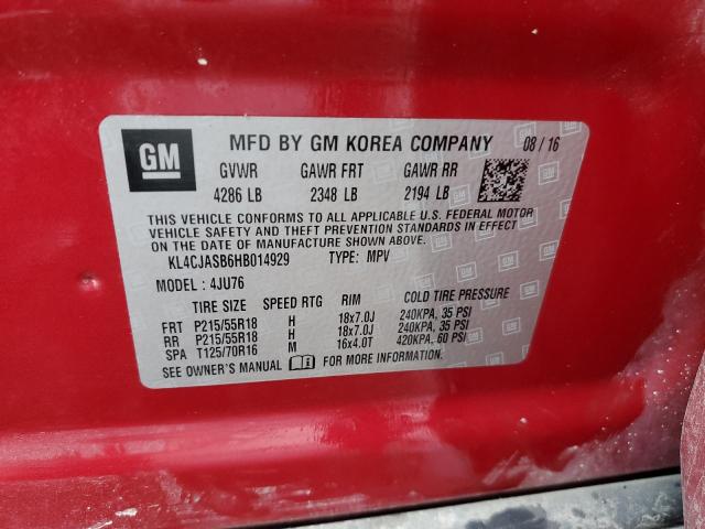 Photo 14 from auction – 2017 BUICK ENCORE PRE with VIN KL4CJASB6HB014929